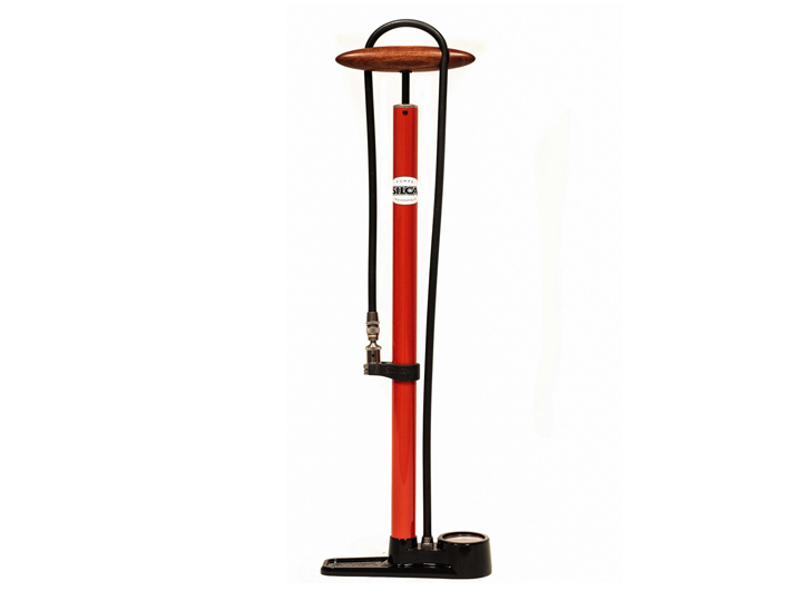 Silca Pista Floor Pump - Red for High Pressure - Road - Image 2