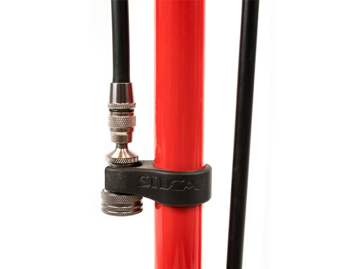 Silca Pista Floor Pump - Red for High Pressure - Road - Image 4