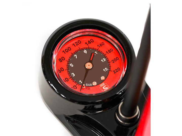 Silca Pista Floor Pump - Red for High Pressure - Road - Image 6