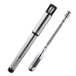 Birzman Infinite Apogee Road Snap It Mini Pump w/CO2 - Silver for MP High Pressure - Road
