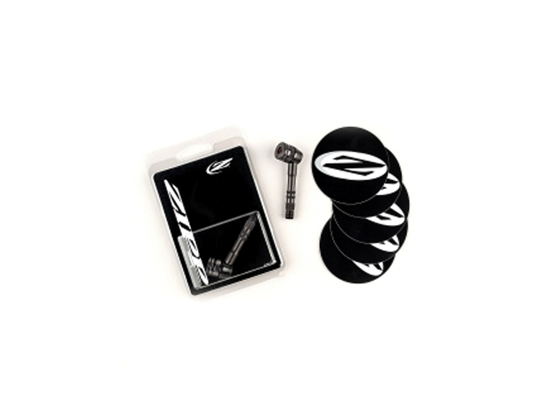 Zipp Disc Valve Adaptor Curved + 5 Disc Wheel Valve Stickers for Pump