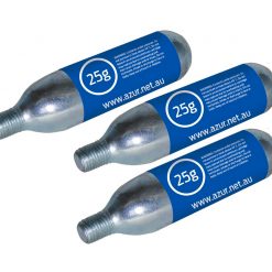 Azur 25g Co2 Threaded Air Cartridges 3 Pack for CO2 Cartridges