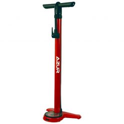 Azur Sirocco Dual Head Floor Pump - Red for High Pressure - Road